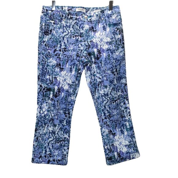 Nine West Chrystie Capri Pants Size 8 Blue Casual Summer Cropped Jeans - Picture 1 of 15